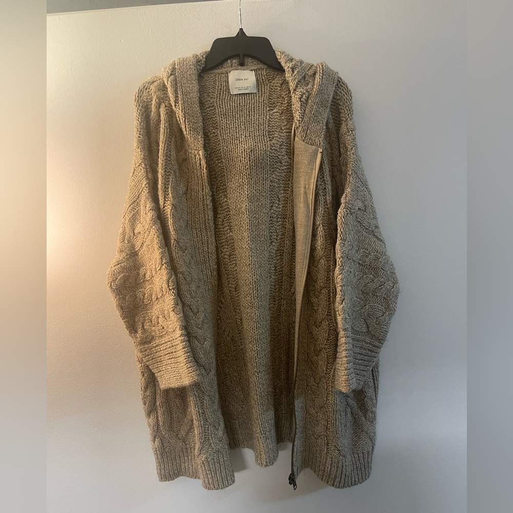 Zara oversized thick knit zippered jacket (new) - Picture 5 of 7